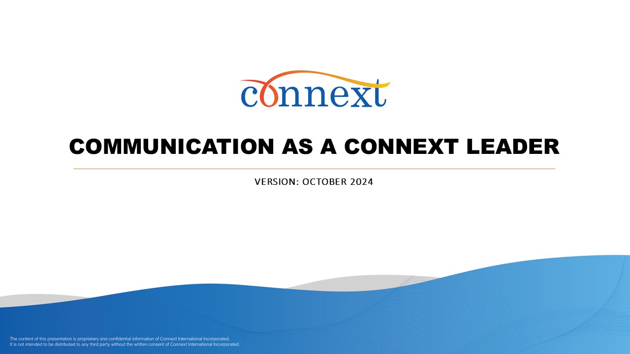 Communication as a Connext Leader